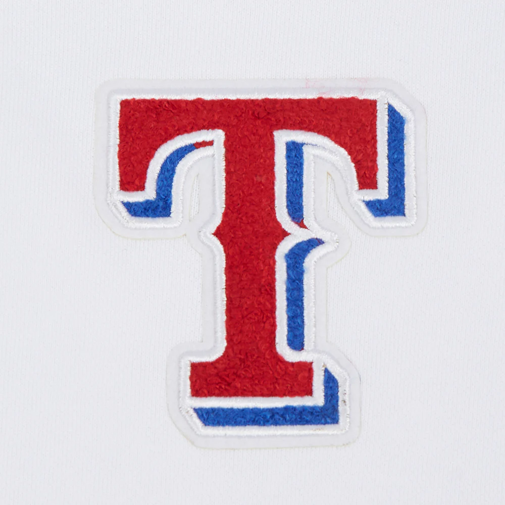 MLB TEXAS RANGERS CLASSIC WOMEN'S CROPPED FLEECE PULLOVER HOODIE (WHITE) - Image 5