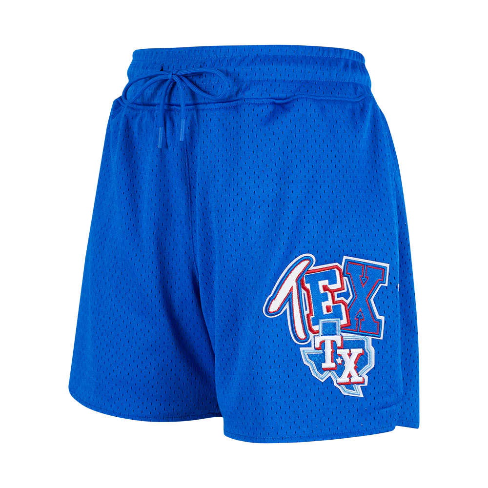 MLB TEXAS RANGERS CITY RANSOM WOMEN'S MESH BASKETBALL SHORT (ROYAL BLUE) - Image 4
