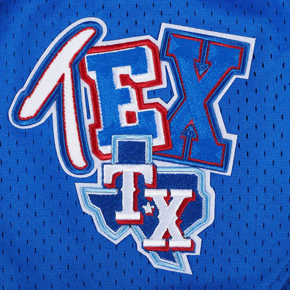 MLB TEXAS RANGERS CITY RANSOM WOMEN'S MESH BASKETBALL SHORT (ROYAL BLUE) - Image 6