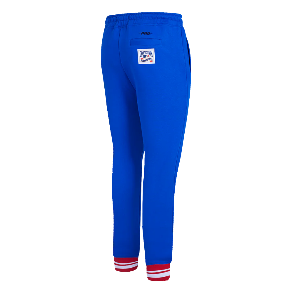 MLB TEXAS RANGERS RETRO CLASSIC WOMEN'S RIB SWEATPANT (ROYAL BLUE/RED) - Image 3