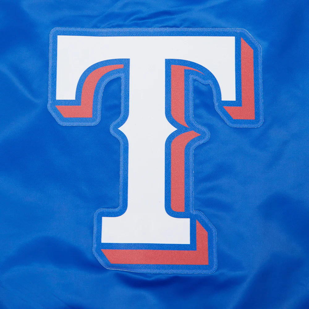 MLB TEXAS RANGERS CLASSIC WOMEN'S SATIN JACKET (ROYAL BLUE) - Image 6