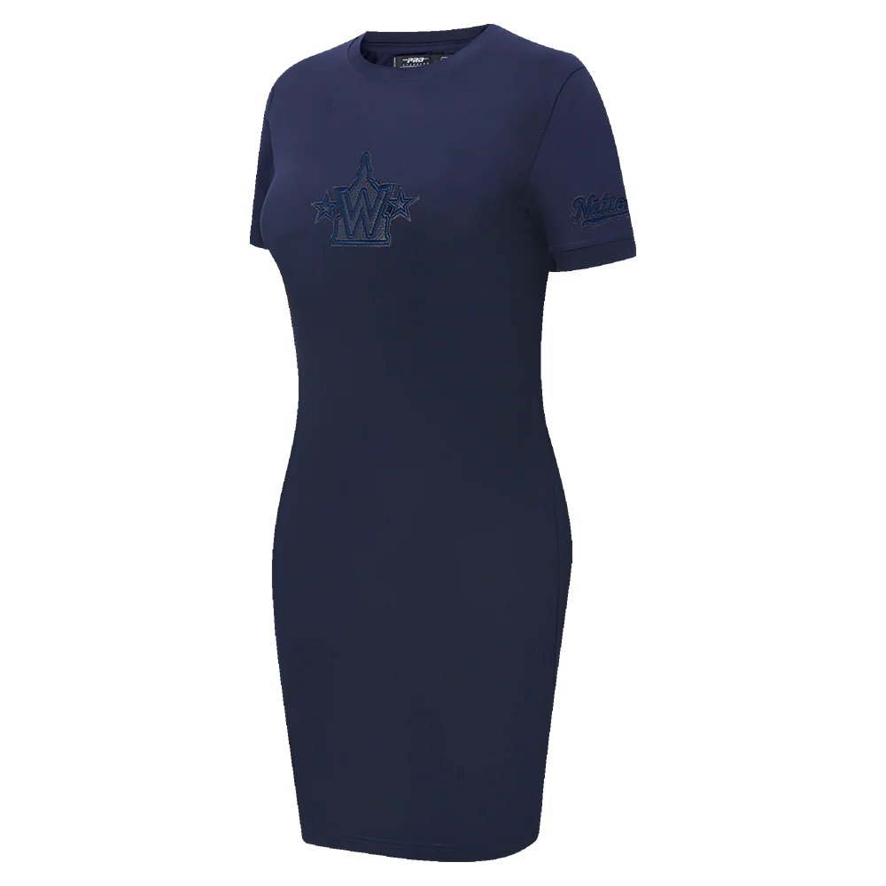 MLB WASHINGTON NATIONALS TRIPLE TONAL BODYCON WOMEN'S DRESS (MIDNIGHT NAVY) - Image 2
