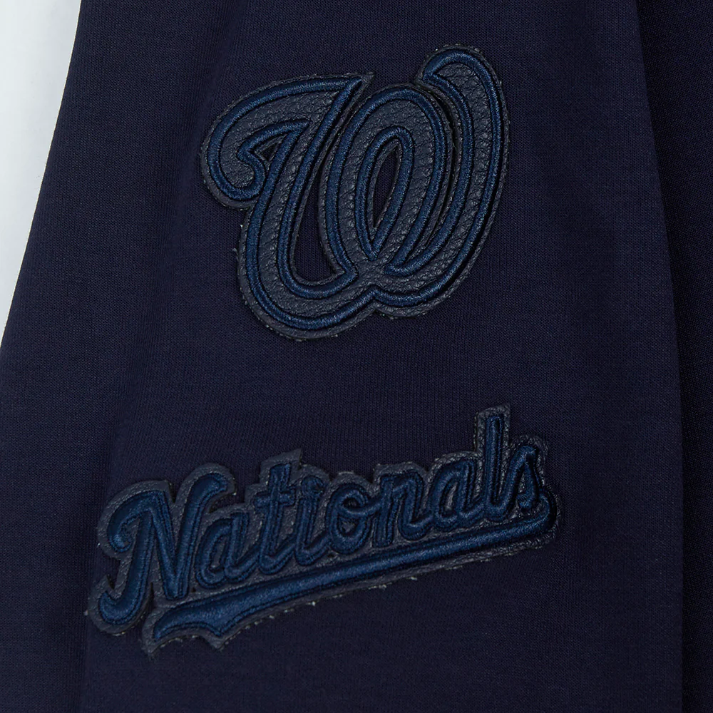 MLB WASHINGTON NATIONALS TRIPLE TONAL WOMEN'S DOUBLE KNIT FULL ZIP HOODIE (MIDNIGHT NAVY) - Image 6