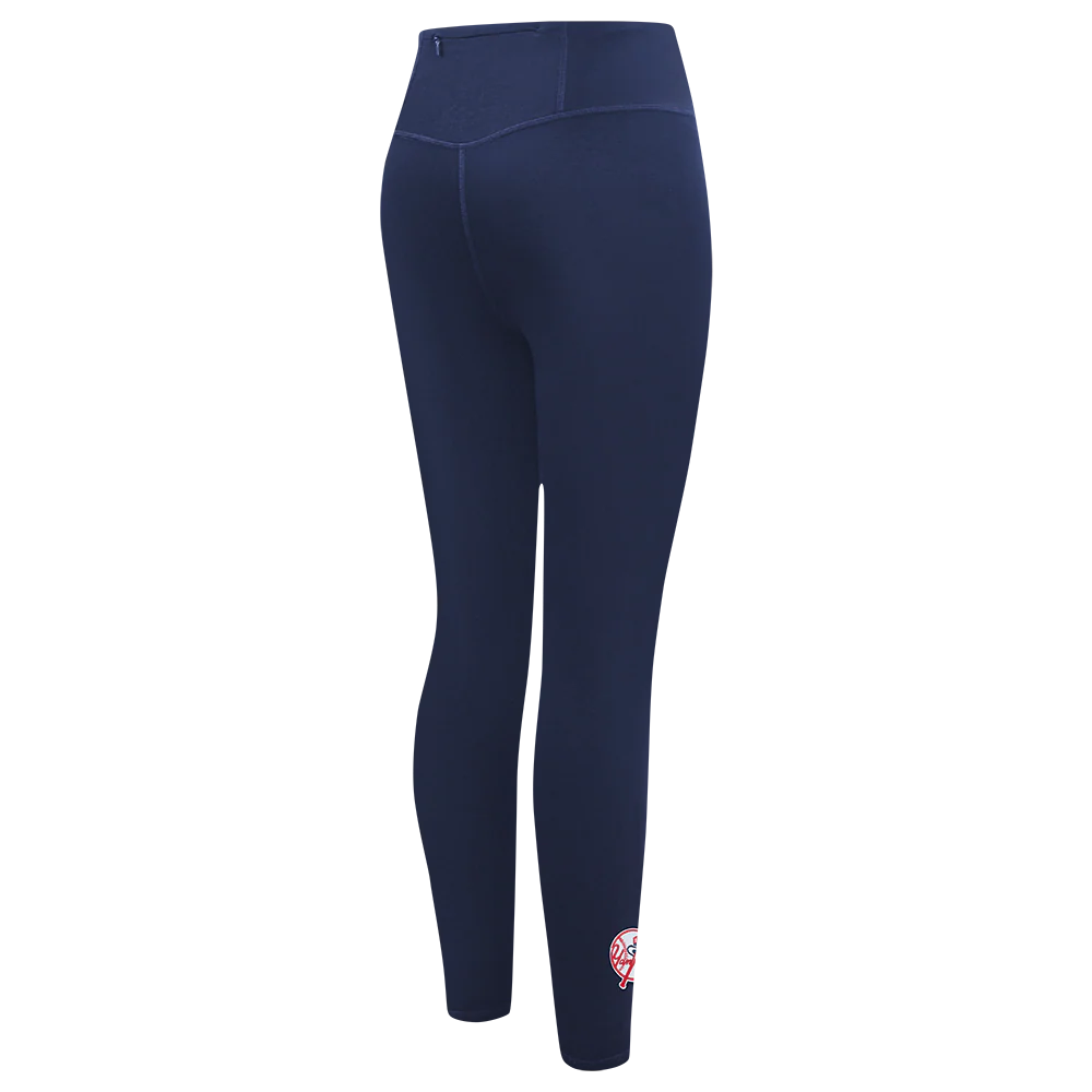 MLB NEW YORK YANKEES OLD ENGLISH WOMEN'S HIGH WAIST JERSEY LEGGING (MIDNIGHT NAVY) - Image 3