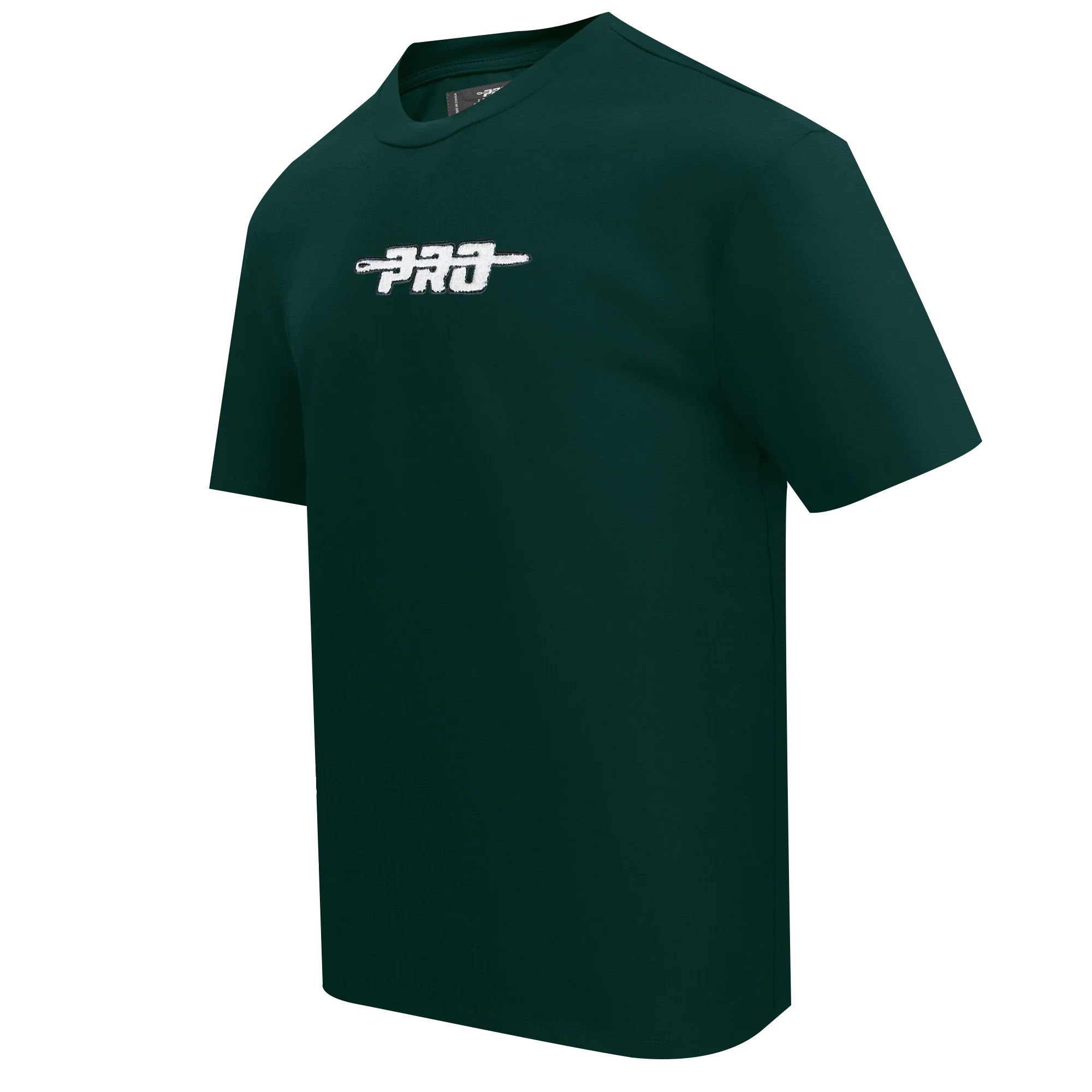 PRO STANDARD CLASSIC CHENILLE WHT LOGO MEN'S CJ DROP SHOULDER TEE (FOREST GREEN) - Image 2