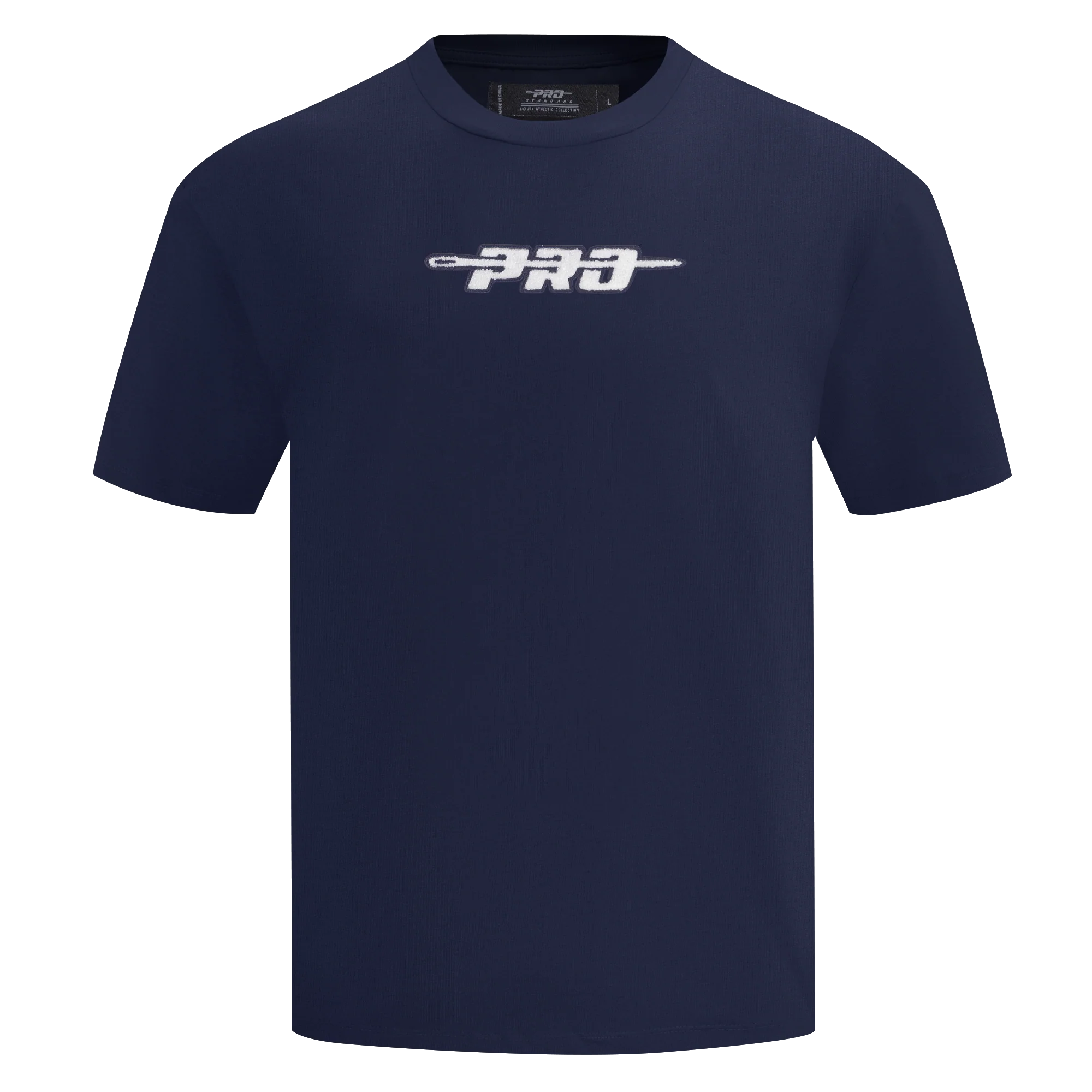 PRO STANDARD CLASSIC CHENILLE WHT LOGO MEN'S CJ DROP SHOULDER TEE (MIDNIGHT NAVY)