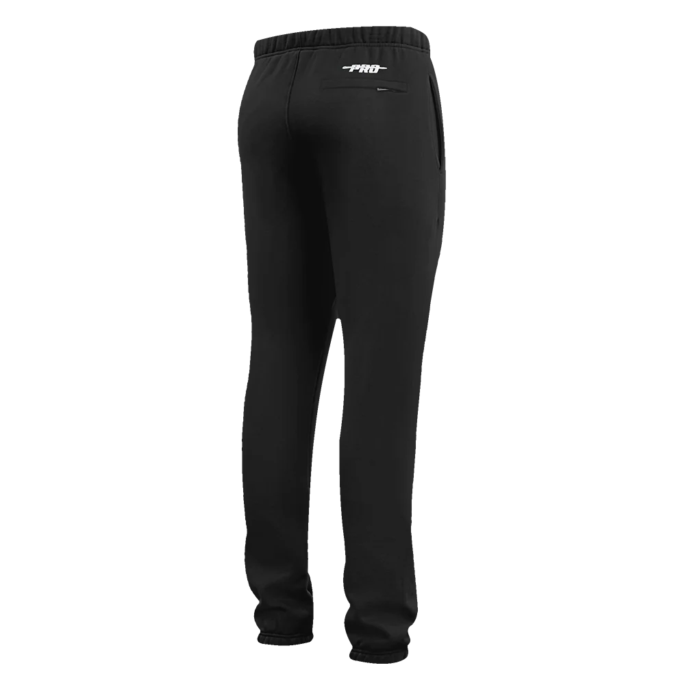 PRO STANDARD CLASSIC CHENILLE WHT LOGO MEN'S FLC SWEATPANT (BLACK) - Image 5