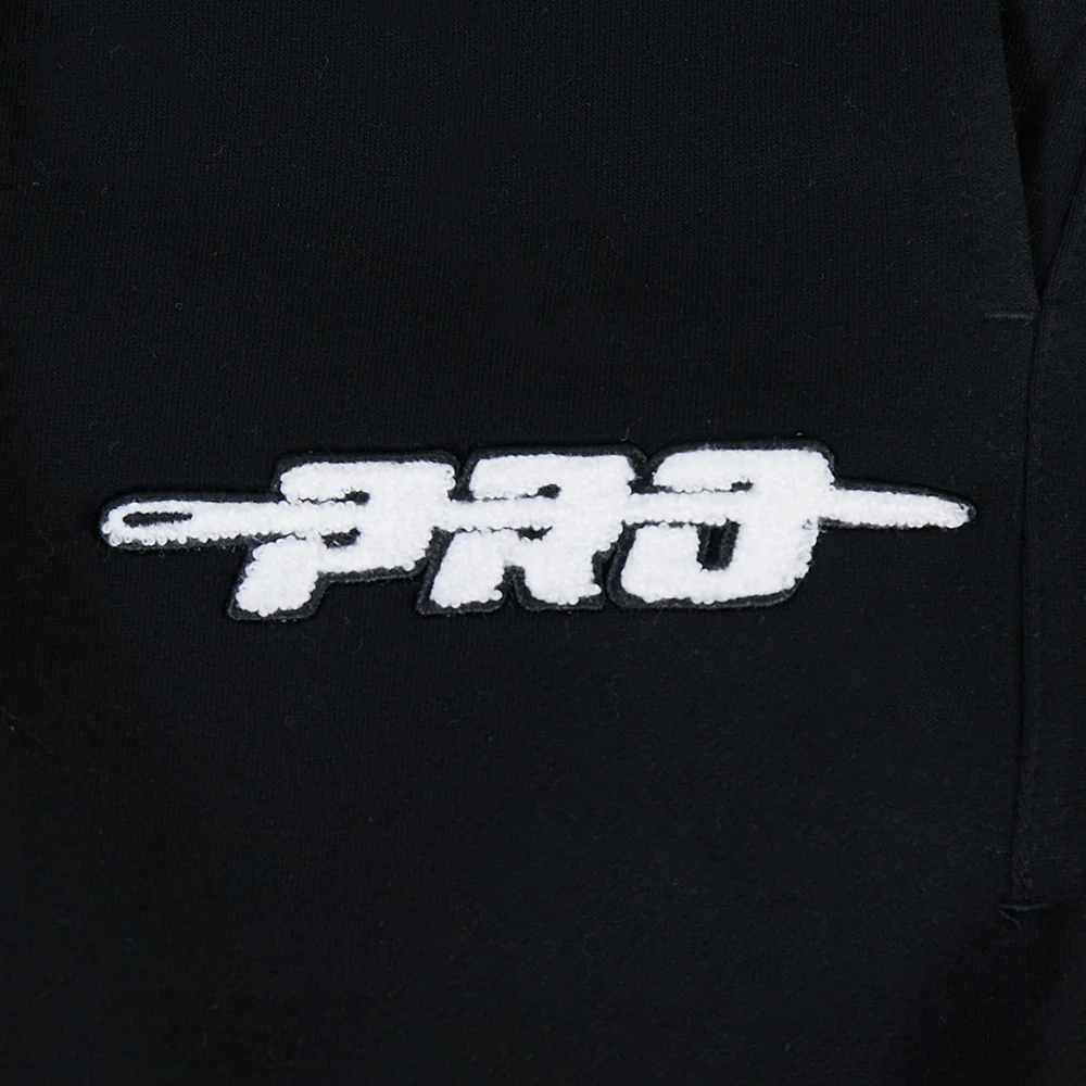PRO STANDARD CLASSIC CHENILLE WHT LOGO MEN'S FLC SWEATPANT (BLACK) - Image 6