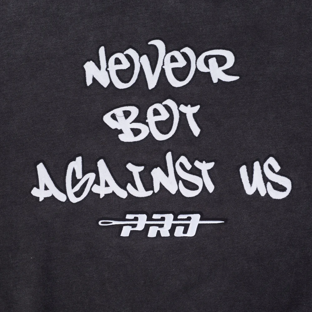 PRO STANDARD NEVER BET AGAINST MEN'S DROP SHOULDER FLC CREWNECK (BLACK) - Image 5