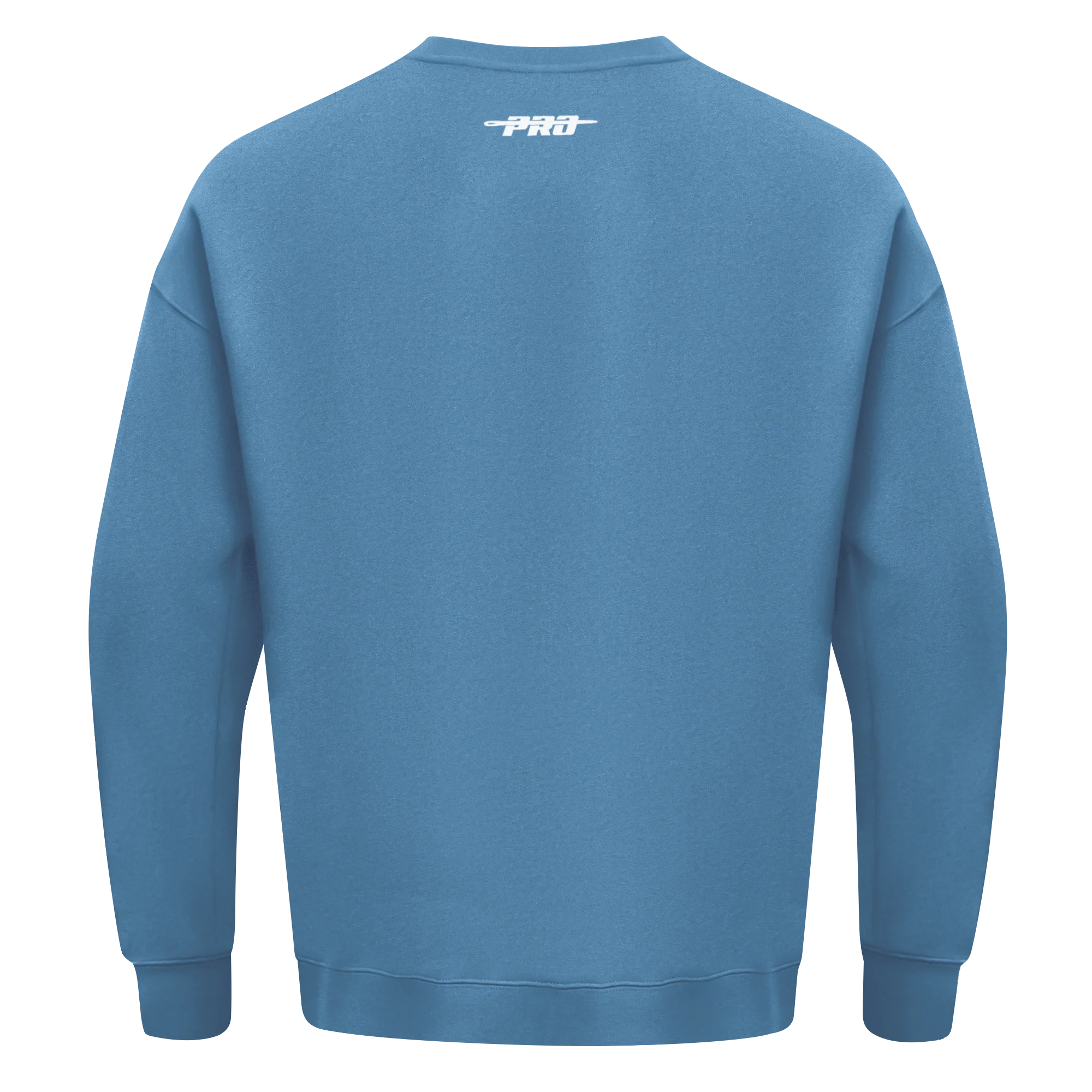 PRO STANDARD CLASSIC CHENILLE WHT LOGO MEN'S DROP SHOULDER FLC CREWNECK(STEEL BLUE) - Image 3