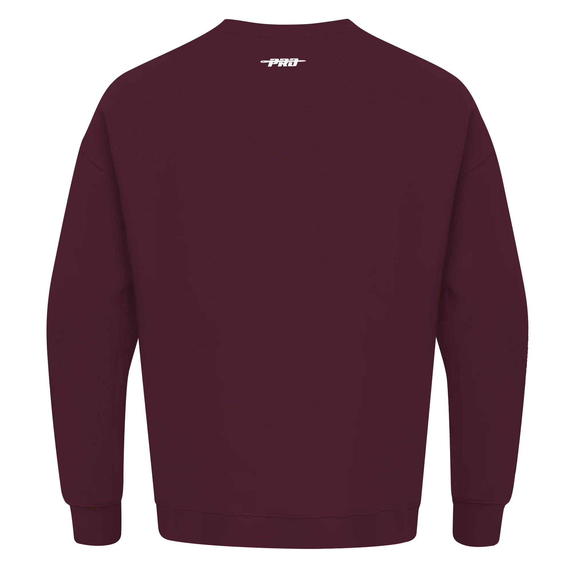 PRO STANDARD CLASSIC CHENILLE WHT LOGO MEN'S DROP SHOULDER FLC CREWNECK(WINE) - Image 3