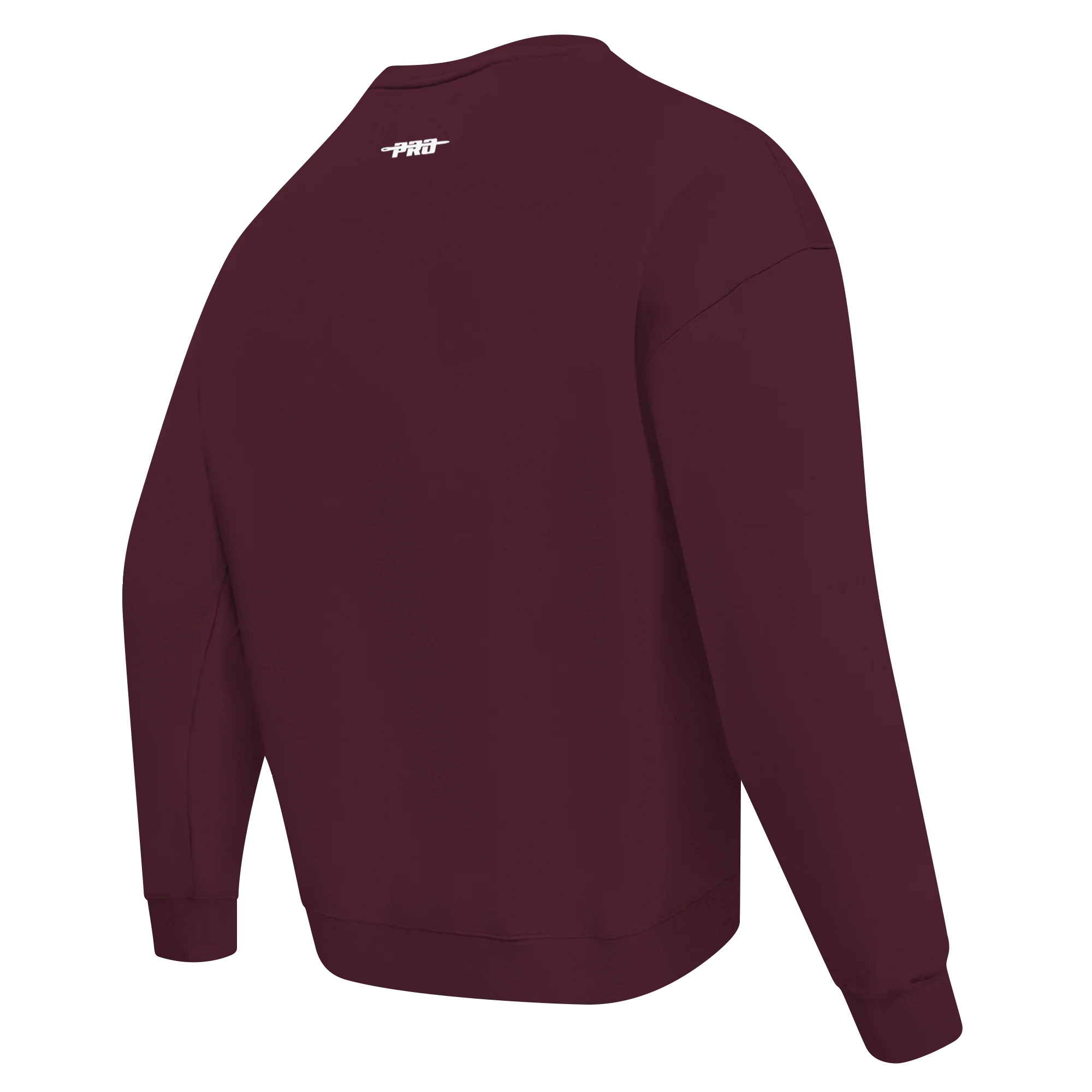PRO STANDARD CLASSIC CHENILLE WHT LOGO MEN'S DROP SHOULDER FLC CREWNECK(WINE) - Image 4