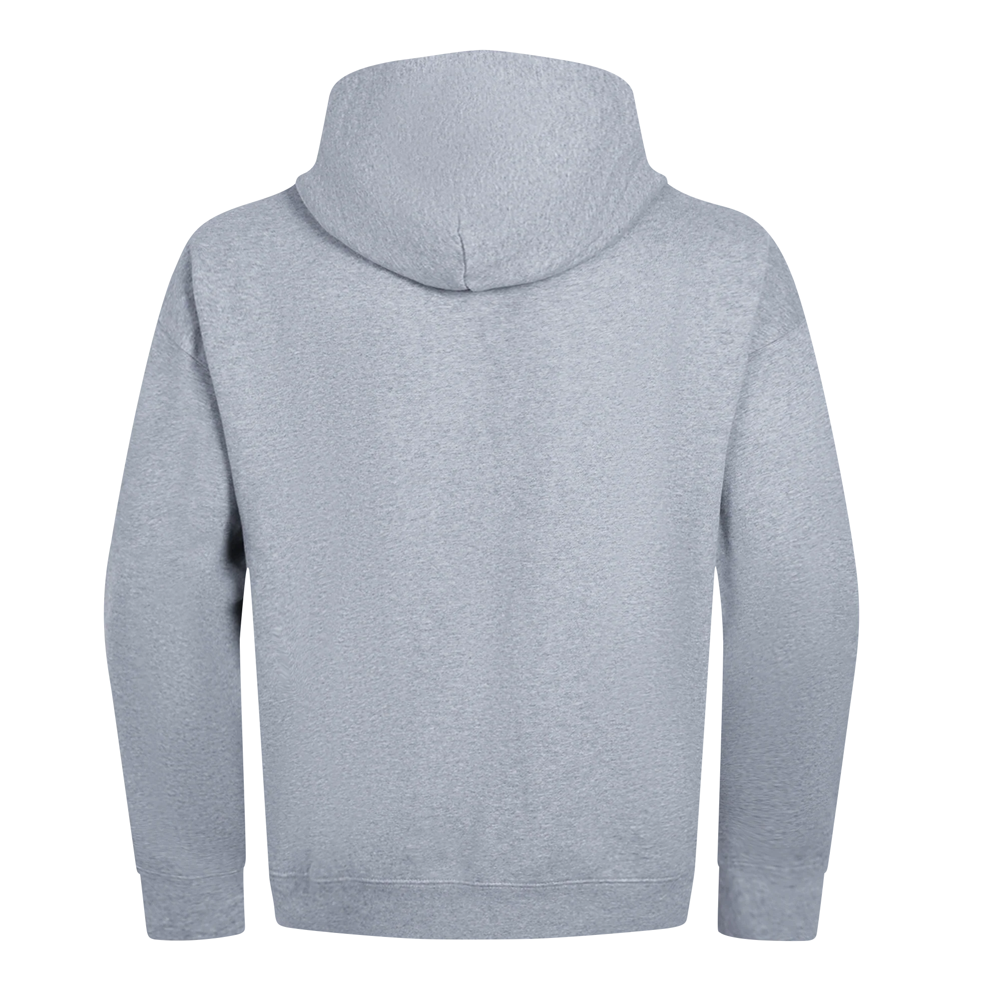 PRO STANDARD CLASSIC CHENILLE WHT LOGO MEN'S DROP SHOULDER FLC PO HOODIE (DARK HEATHER GRAY) - Image 3
