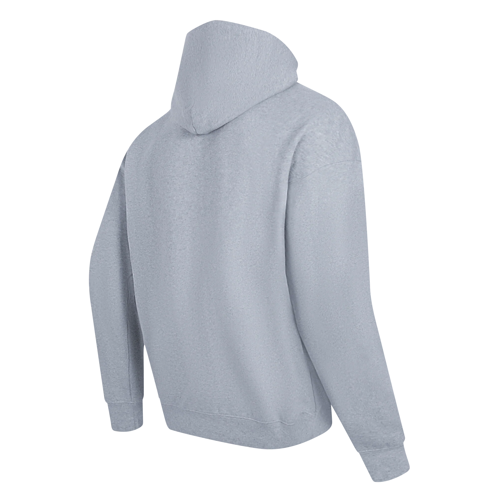 PRO STANDARD CLASSIC CHENILLE WHT LOGO MEN'S DROP SHOULDER FLC PO HOODIE (DARK HEATHER GRAY) - Image 4