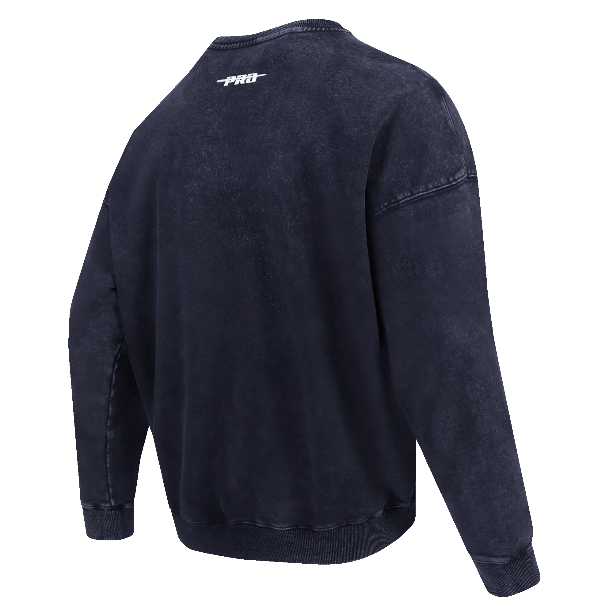 PRO STANDARD WASHED CLASSIC MEN'S ENZYME WASH DS FT CREWNECK (WHITE/MIDNIGHT NAVY) - Image 4