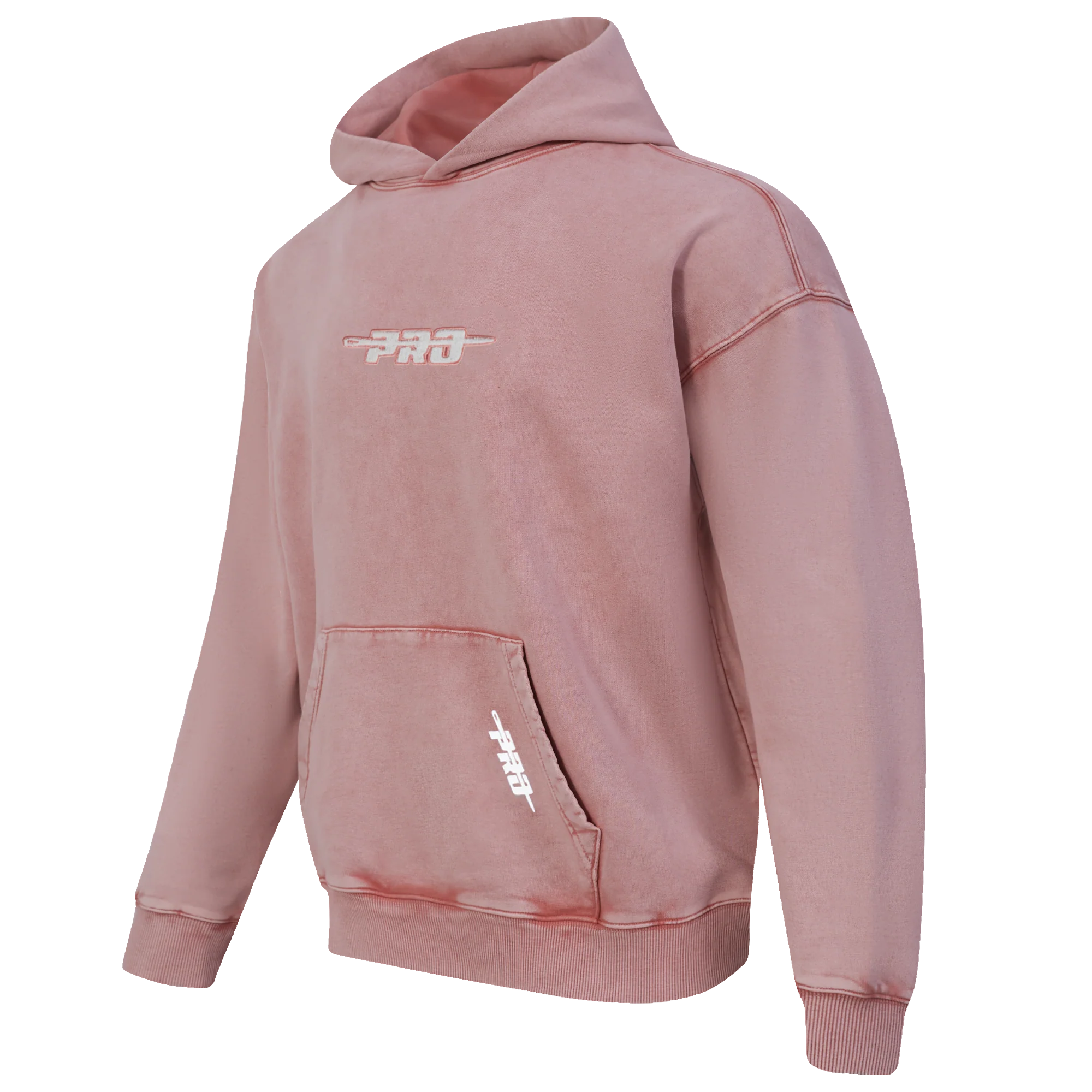 PRO STANDARD WASHED CLASSIC MEN'S ENZYME WASH DS FT PO HOODIE (WASHED MAUVE) - Image 2