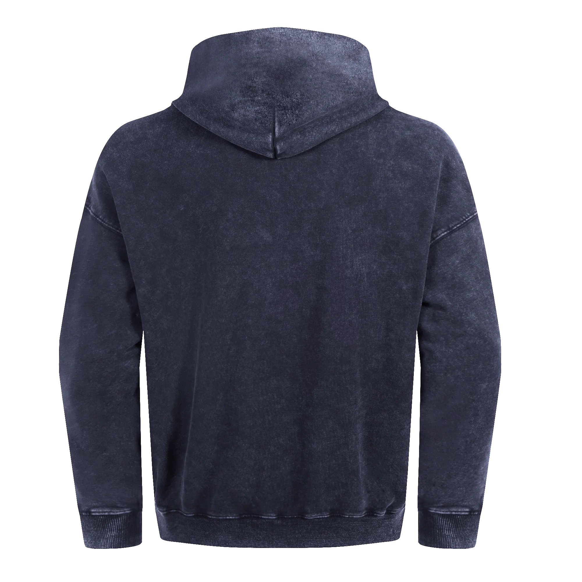 PRO STANDARD WASHED CLASSIC MEN'S ENZYME WASH DS FT PO HOODIE (WHITE/MIDNIGHT NAVY) - Image 3