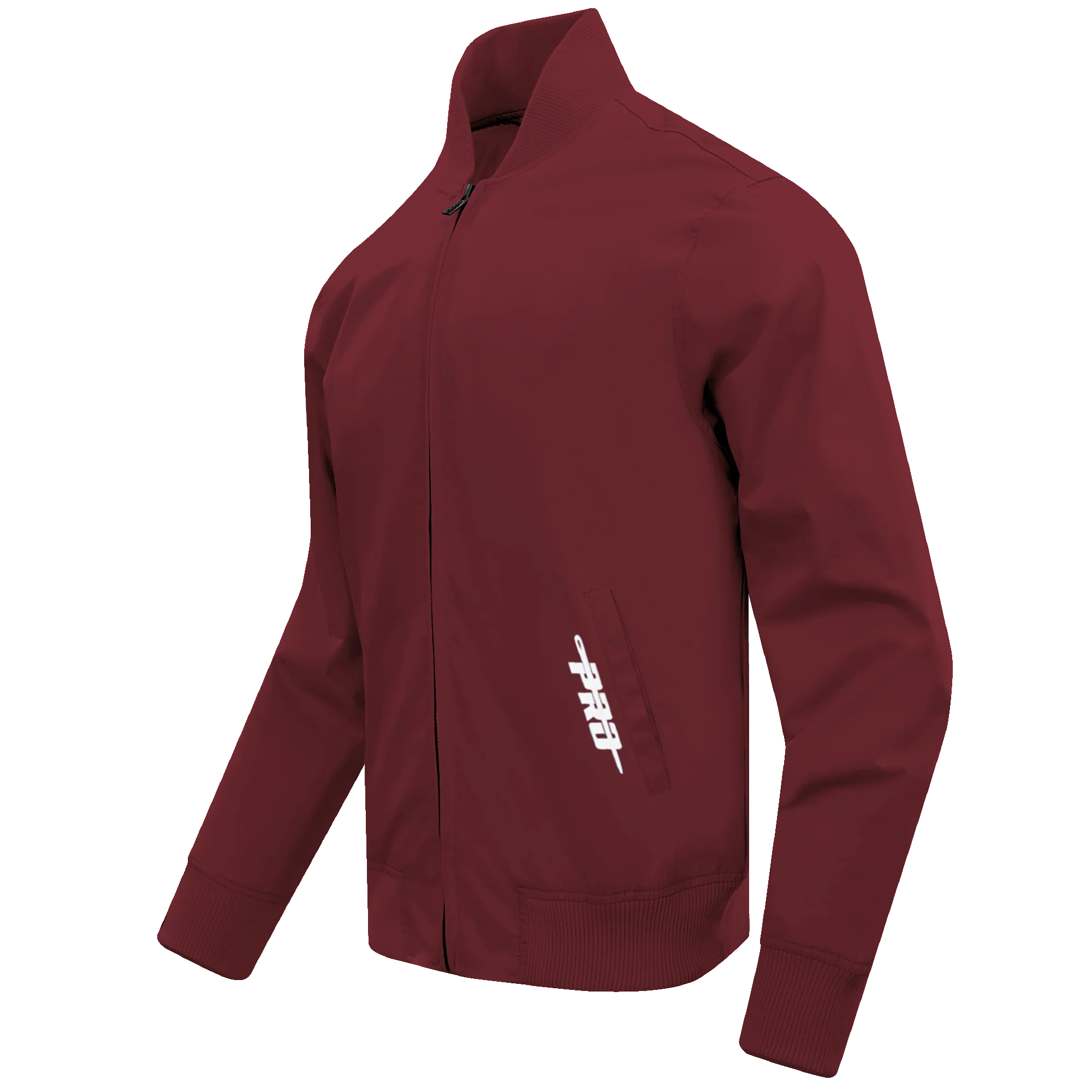 PRO STANDARD CLASSIC CHENILLE WHT LOGO MEN'S TWILL JACKET (WINE) - Image 2
