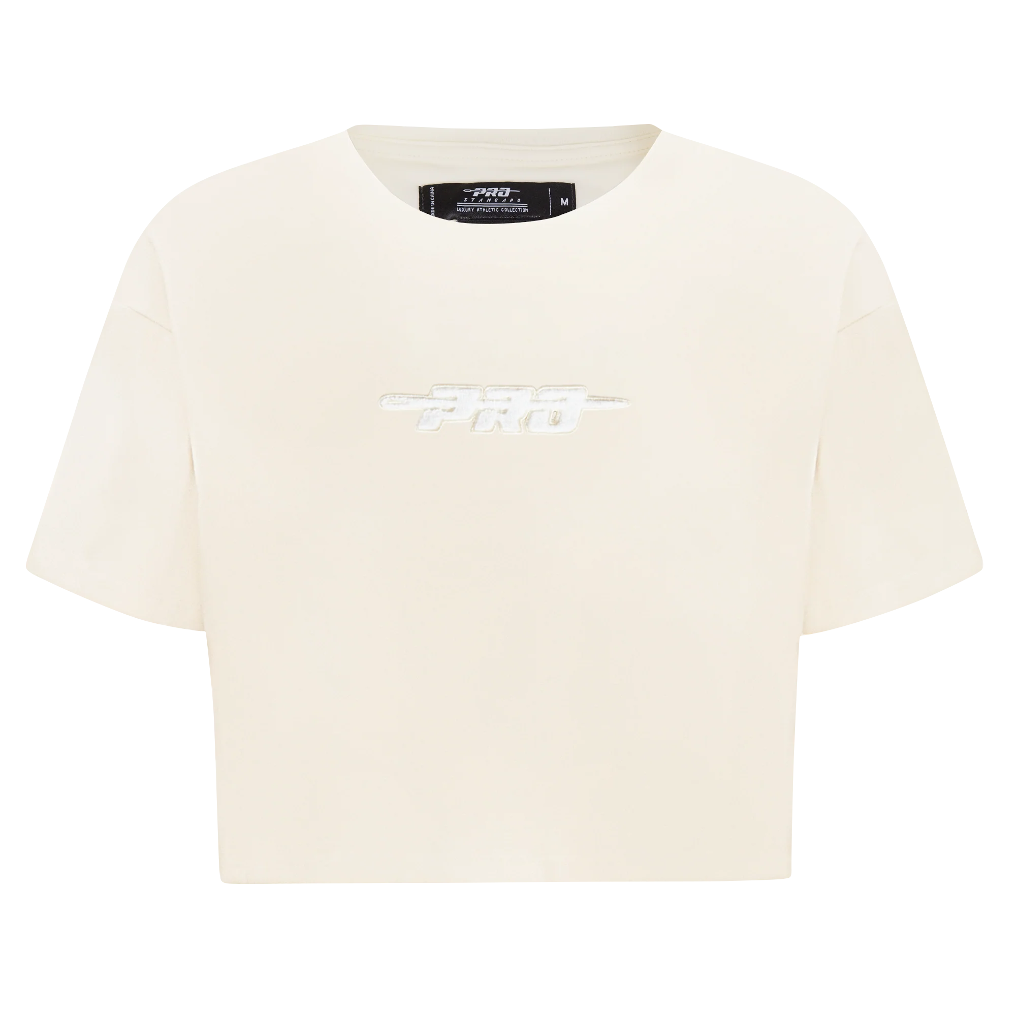 PRO STANDARD CLASSIC CHENILLE WHT LOGO WOMEN'S SJ BOXY TEE (EGGSHELL)
