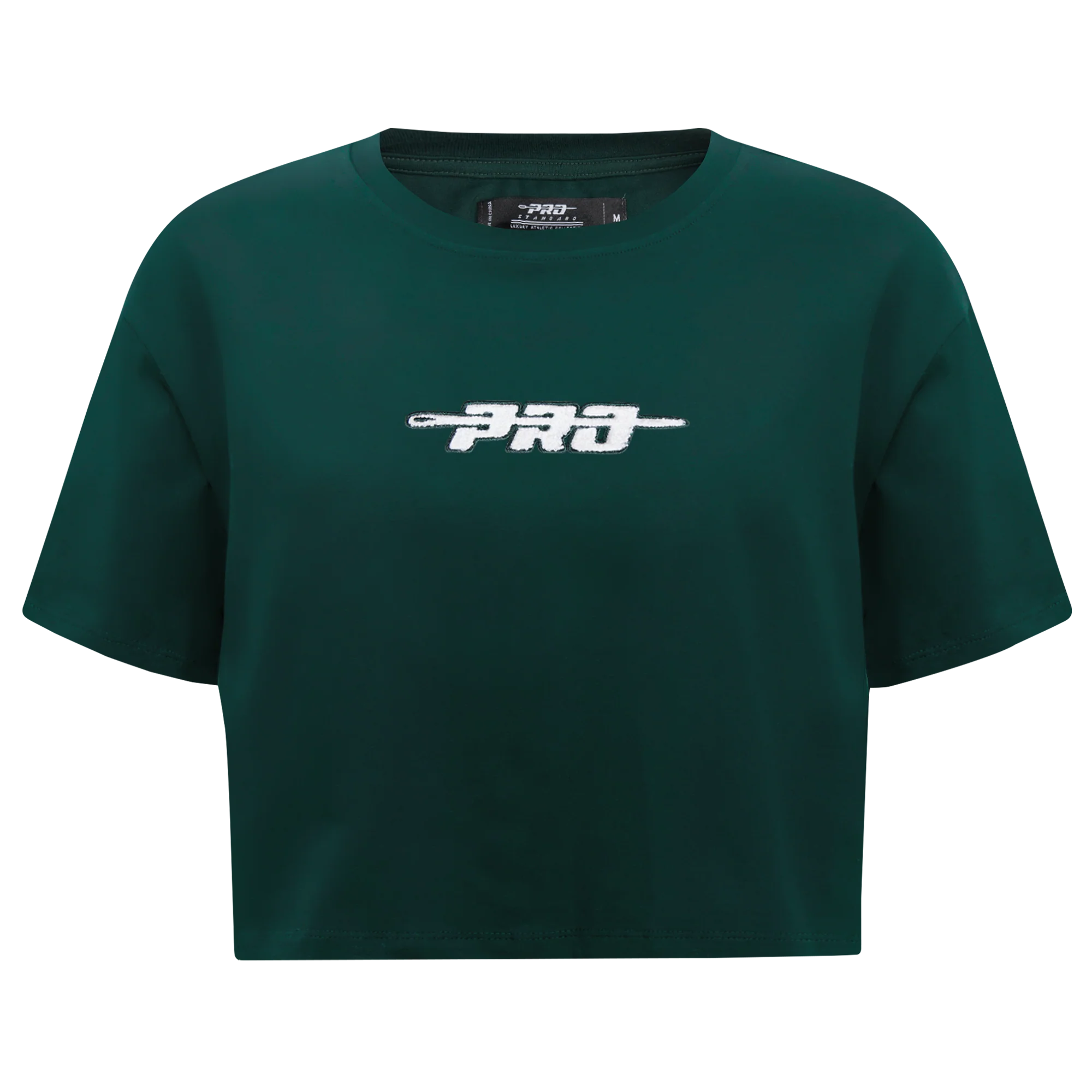 PRO STANDARD CLASSIC CHENILLE WHT LOGO WOMEN'S SJ BOXY TEE (FOREST GREEN)