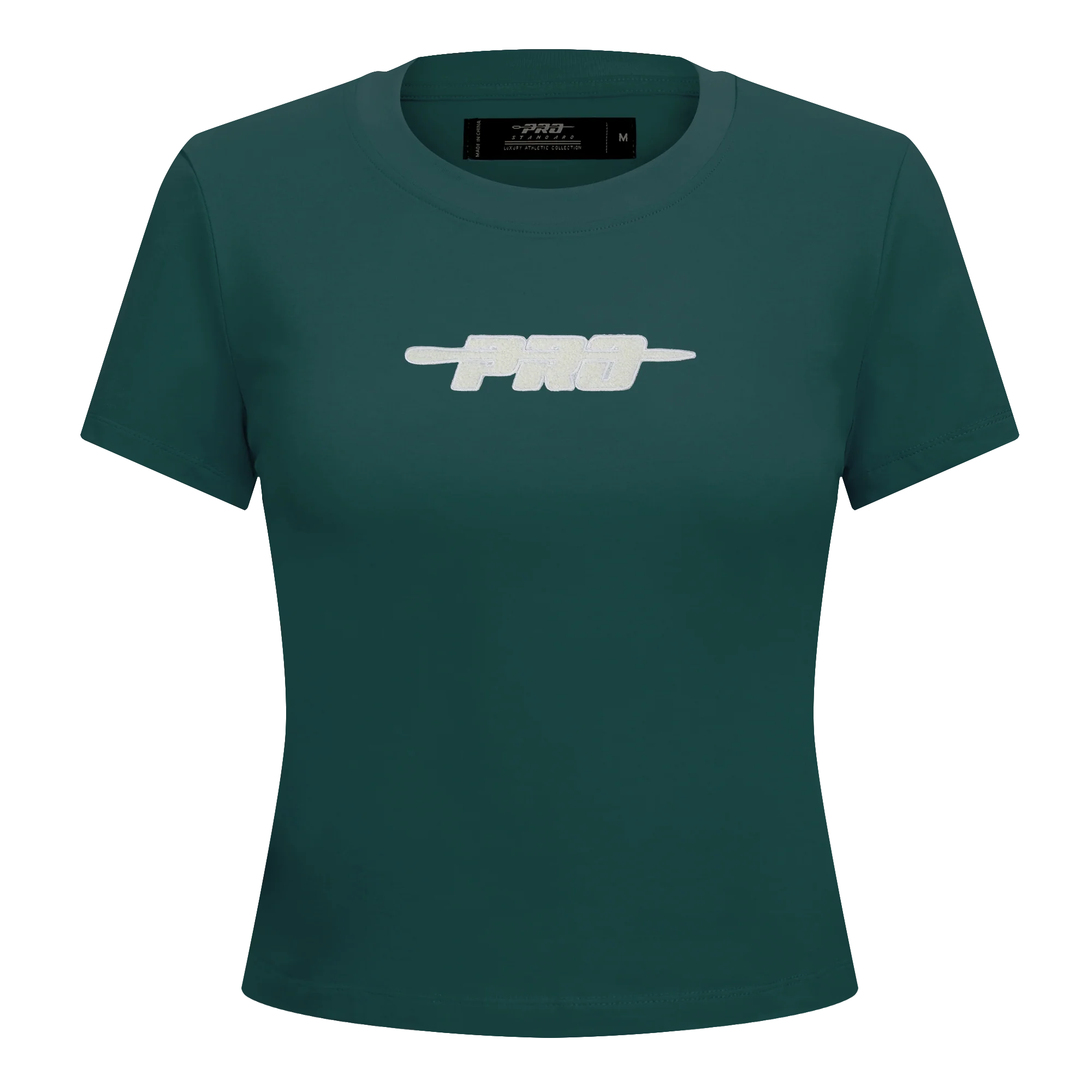 PRO STANDARD CLASSIC CHENILLE WHT LOGO WOMEN'S BABY DOLL TEE (FOREST GREEN)