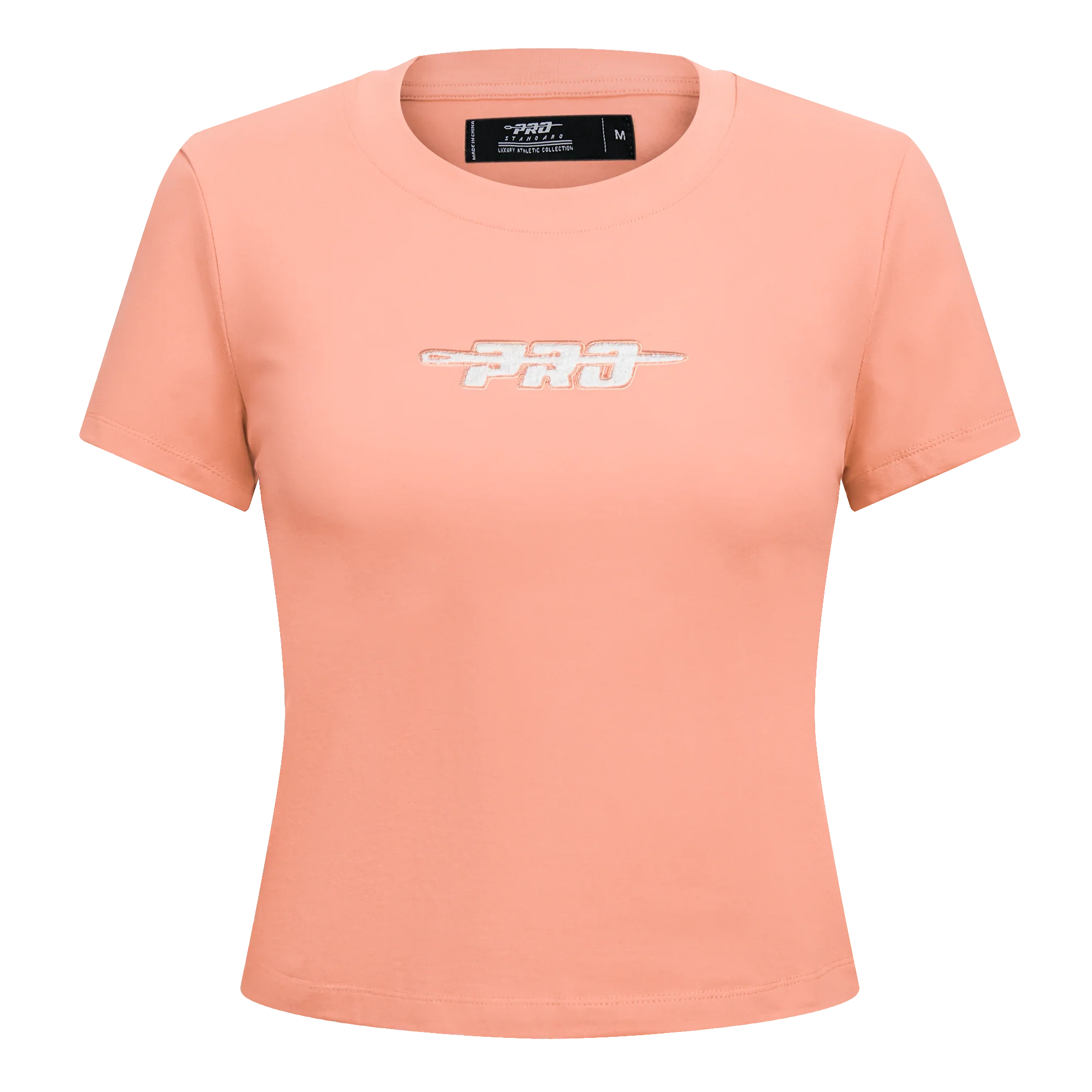 PRO STANDARD CLASSIC CHENILLE WHT LOGO WOMEN'S BABY DOLL TEE (GUAVA)