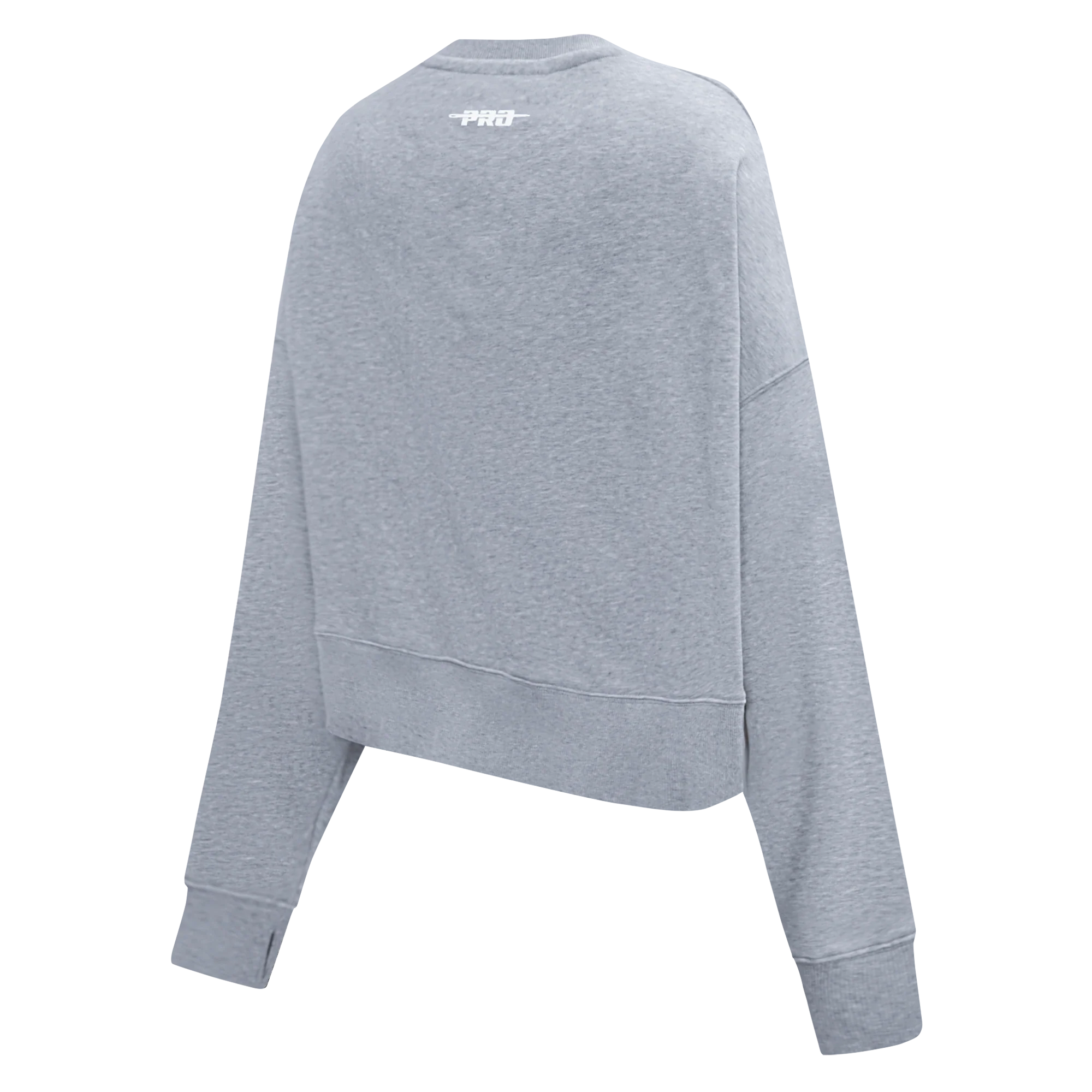 PRO STANDARD CLASSIC CHENILLE WHT LOGO WOMEN'S FLC CREWNECK (DARK HEATHER GRAY) - Image 4