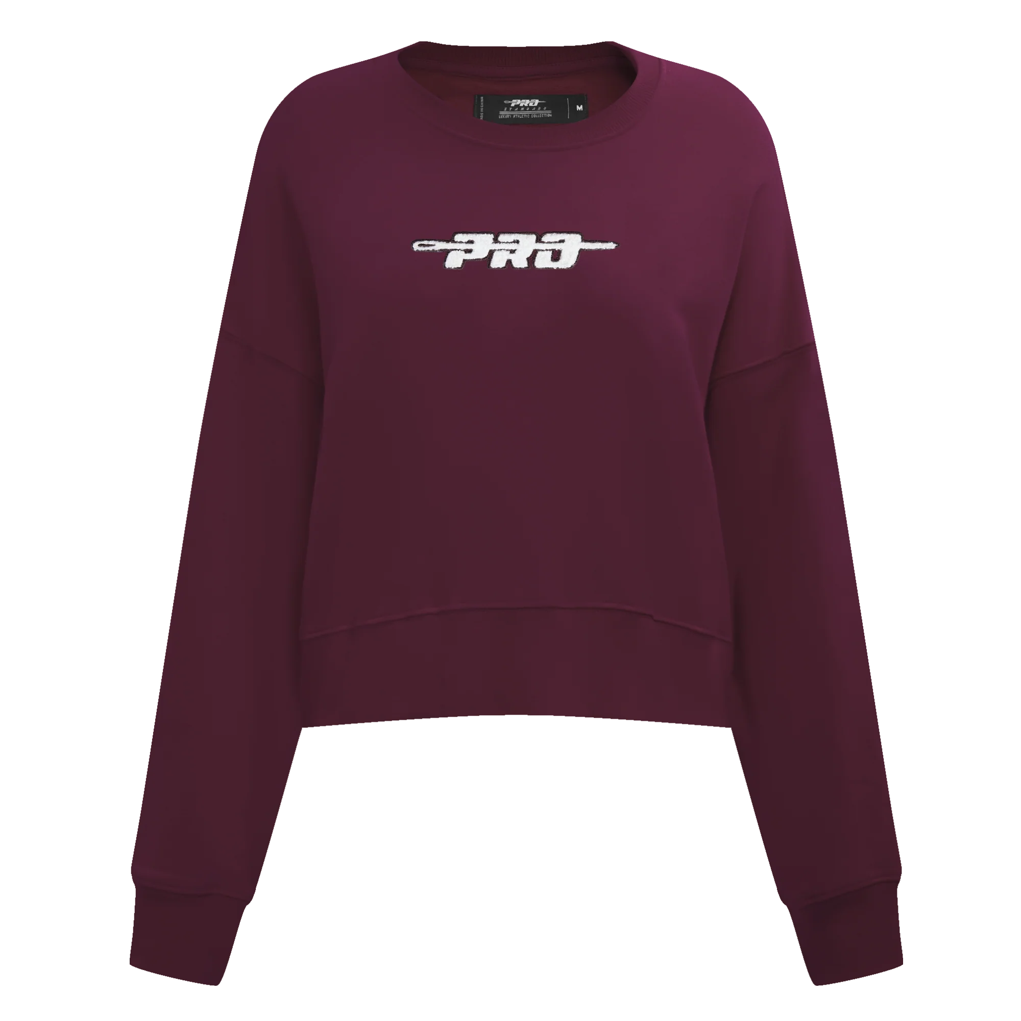 PRO STANDARD CLASSIC CHENILLE WHT LOGO WOMEN'S FLC CREWNECK (WINE)