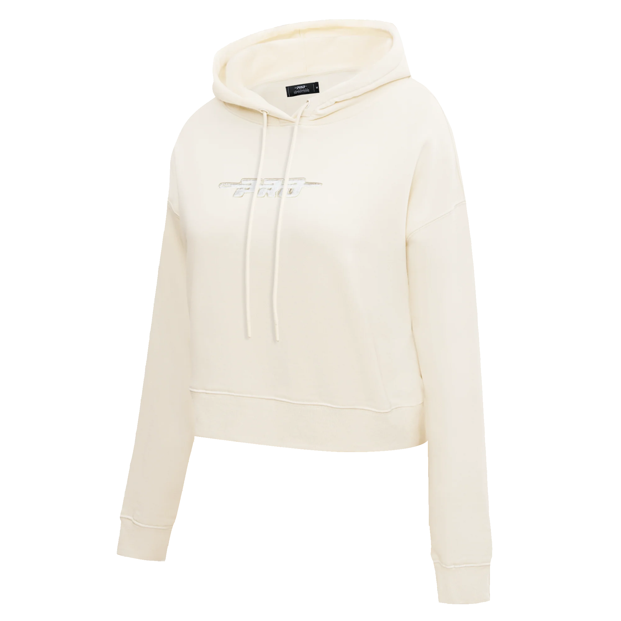 PRO STANDARD CLASSIC CHENILLE WHT LOGO WOMEN'S FLC CROPPED PO HOODIE (EGGSHELL) - Image 2