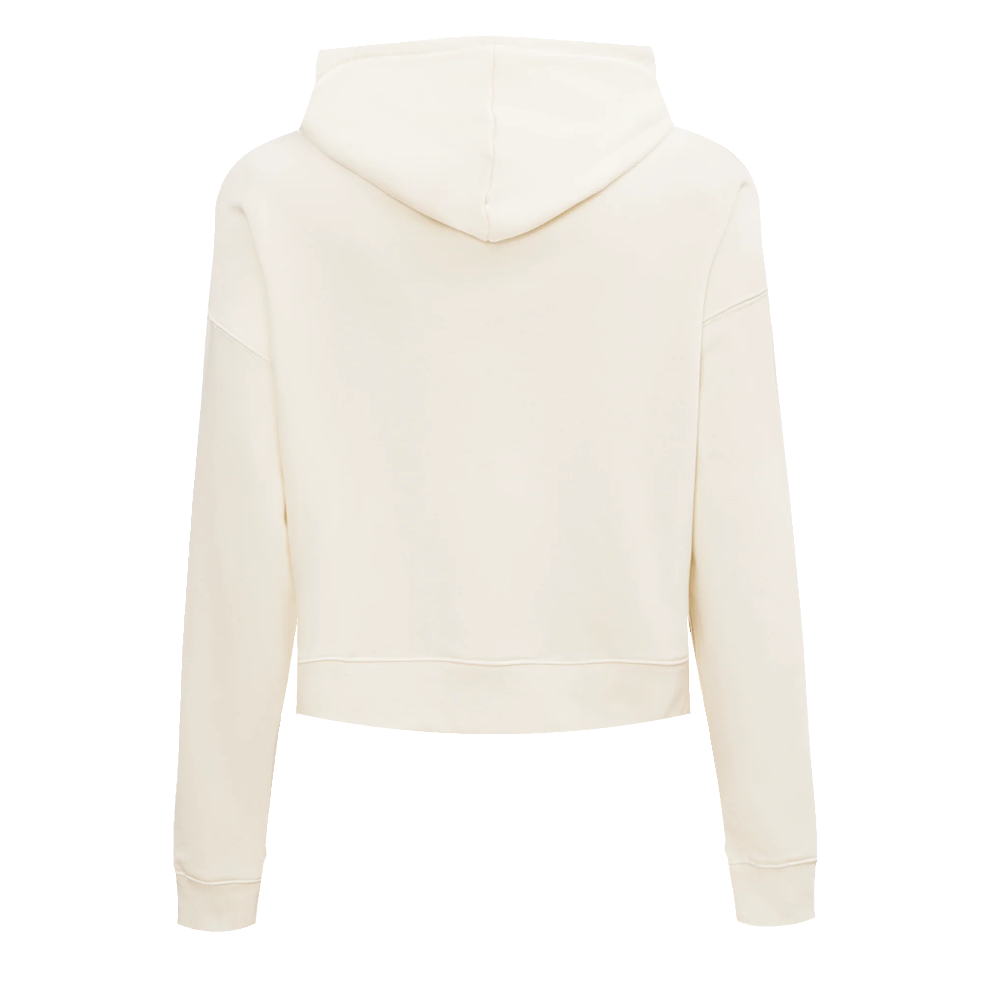 PRO STANDARD CLASSIC CHENILLE WHT LOGO WOMEN'S FLC CROPPED PO HOODIE (EGGSHELL) - Image 3