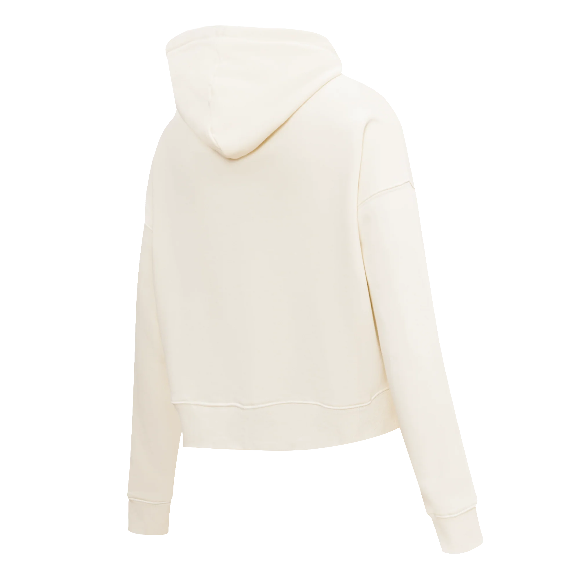 PRO STANDARD CLASSIC CHENILLE WHT LOGO WOMEN'S FLC CROPPED PO HOODIE (EGGSHELL) - Image 4