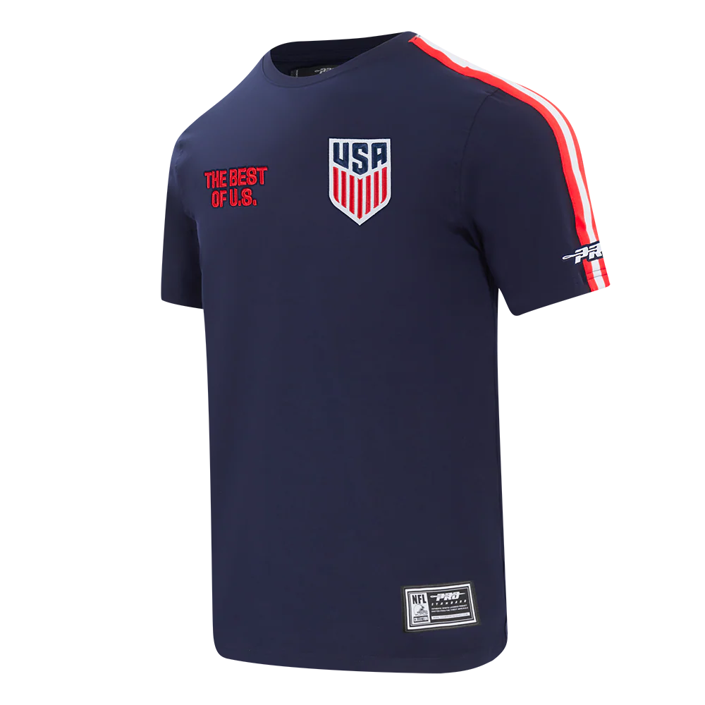 USSF US SOCCER MNT CLASSIC CHENILLE MEN'S SJ TAPING TEE (MIDNIGHT NAVY/RED) - Image 3