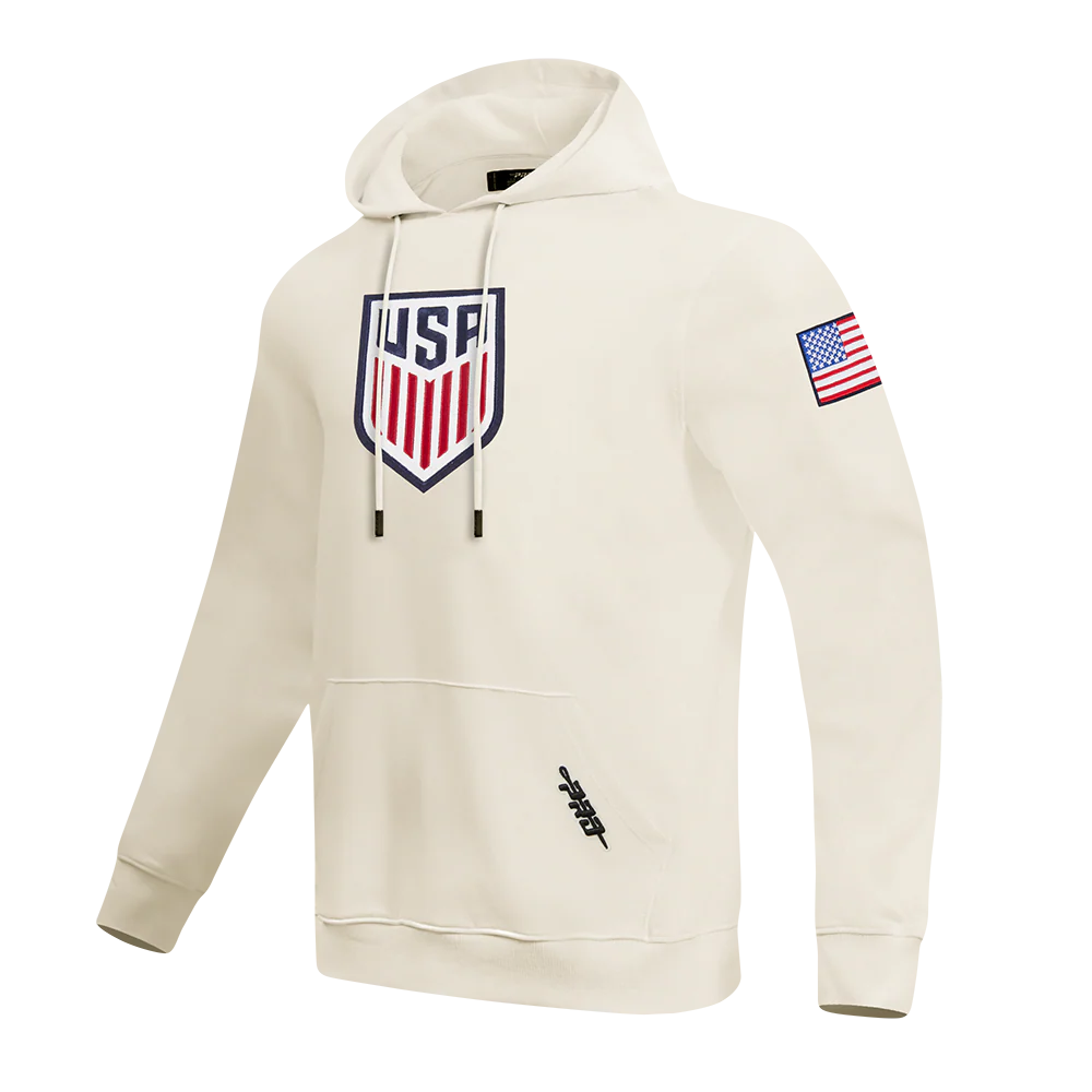 U.S. SOCCER US SOCCER MNT CLASSIC CHENILLE MEN'S PULL OVER HOODIE (EGGSHELL) - Image 3