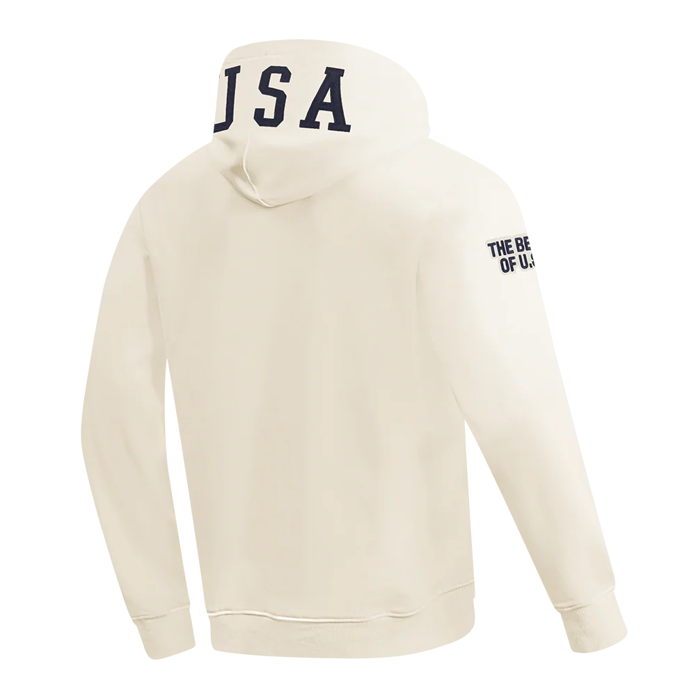 U.S. SOCCER US SOCCER MNT CLASSIC CHENILLE MEN'S PULL OVER HOODIE (EGGSHELL) - Image 4