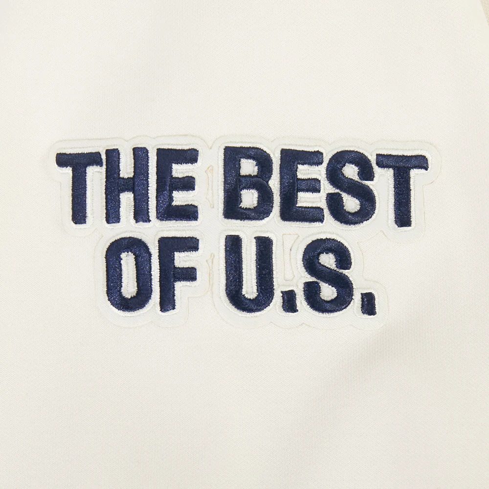 USSF US SOCCER WNT CLASSIC CHENILLE MEN'S DK FZ HOODIE (EGGSHELL) - Image 8