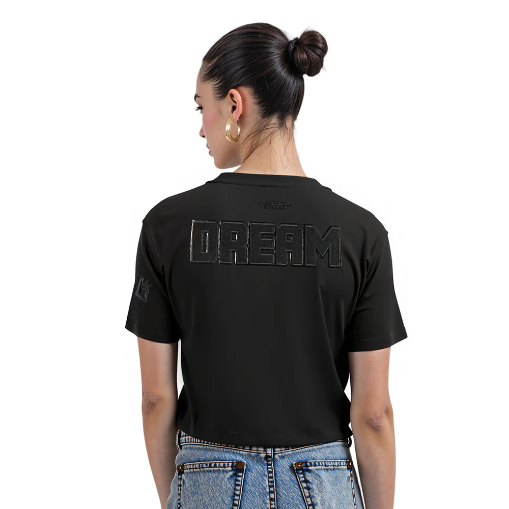 WNBA ATLANTA DREAM TRIPLE BLACK WOMEN'S SJ BOXY TEE (BLACK) - Image 2