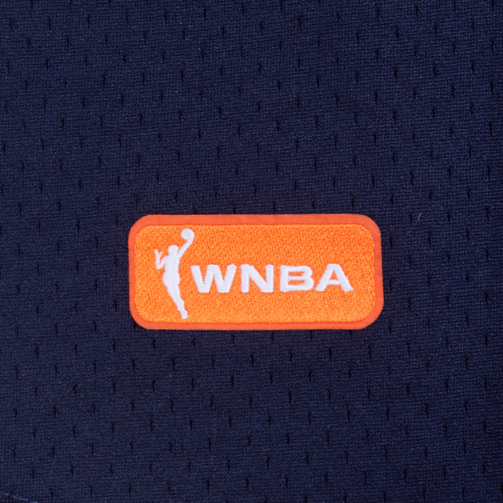 WNBA CONNECTICUT SUN MESH MEN'S BUTTON DOWN SHIRT (MIDNIGHT NAVY/ORANGE) - Image 7