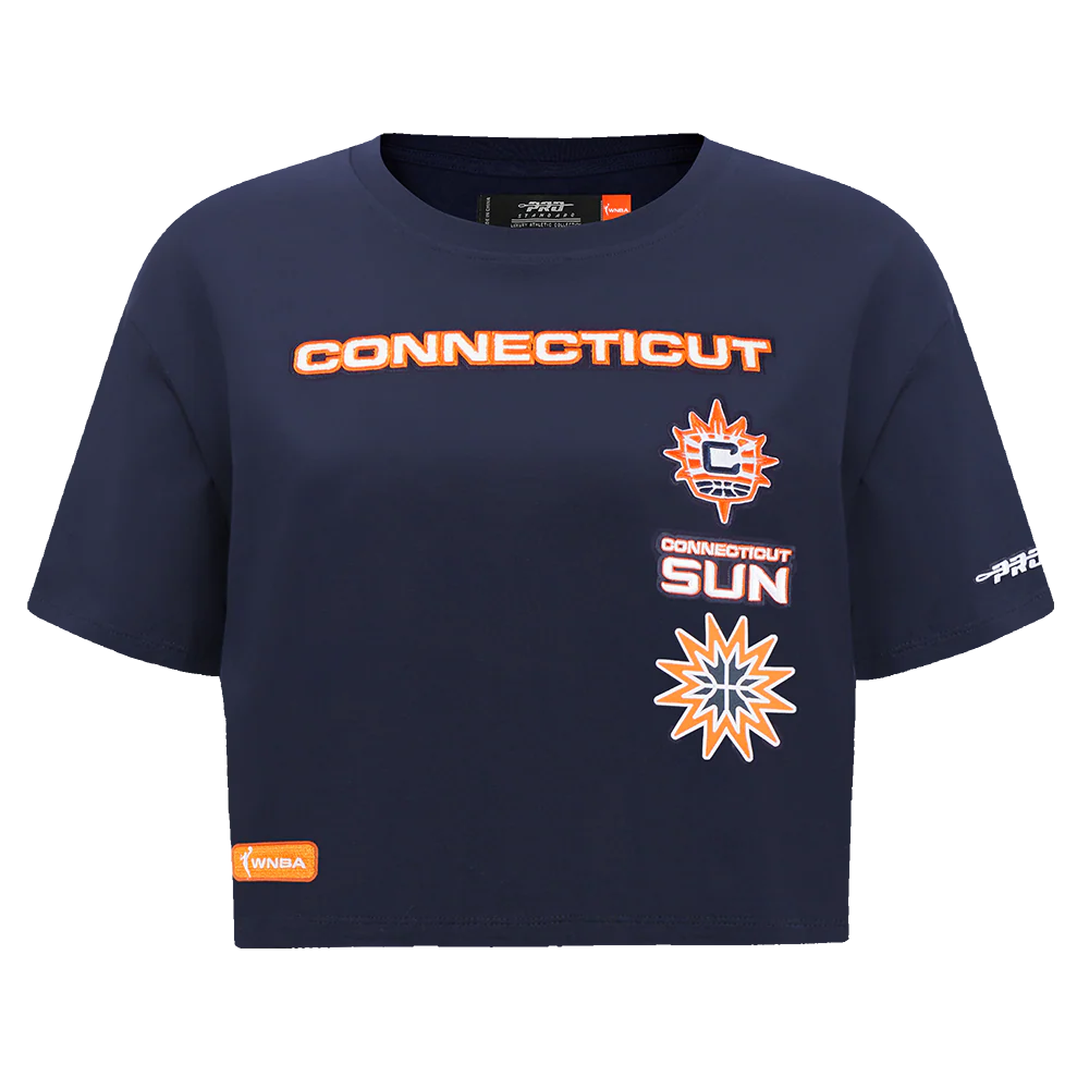 WNBA CONNECTICUT SUN RETRO CLASSICS WOMEN'S SINGLE JERSEY BOXY TEE (MIDNIGHT NAVY)