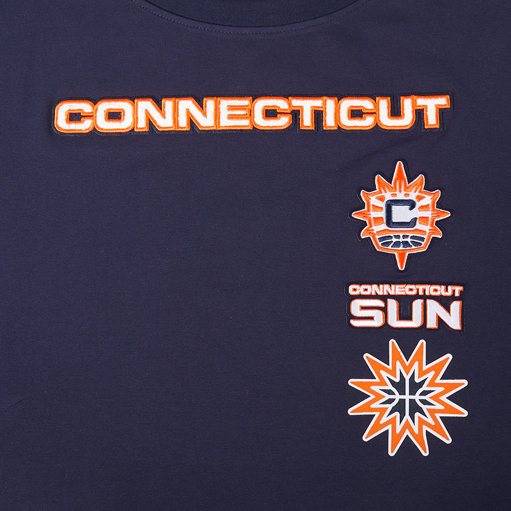 WNBA CONNECTICUT SUN RETRO CLASSICS WOMEN'S SINGLE JERSEY BOXY TEE (MIDNIGHT NAVY) - Image 6
