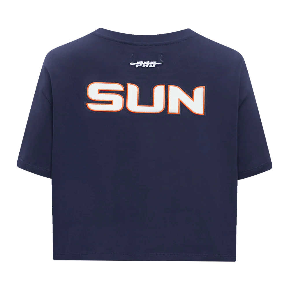 WNBA CONNECTICUT SUN CLASSIC ESSENTIALS WOMEN'S SINGLE JERSEY BOXY TEE (MIDNIGHT NAVY) - Image 5