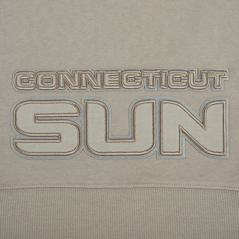 WNBA  CONNECTICUT SUN NEUTRAL WOMEN'S FLEECE CROPPED PULLOVER HOODIE (TAUPE) - Image 6
