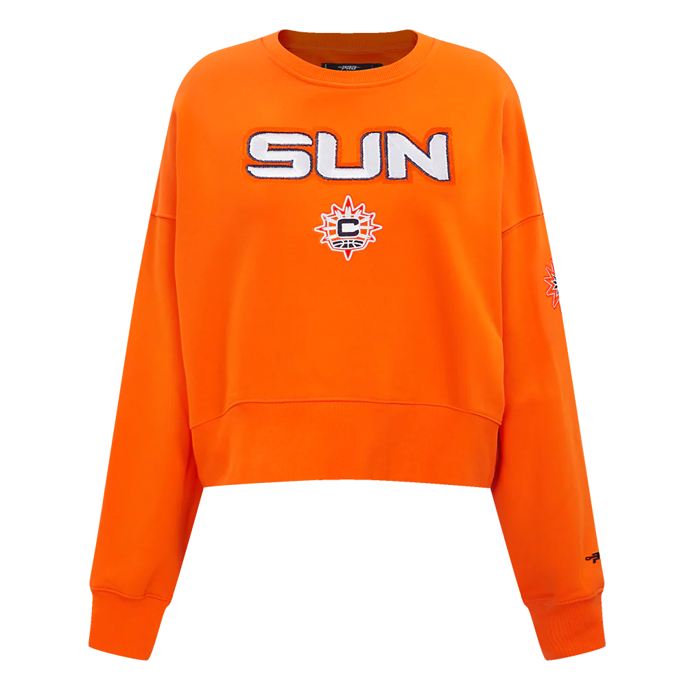 WNBA CONNECTICUT SUN CLASSIC ESSENTIALS WOMEN'S FLEECE CREWNECK (ORANGE)