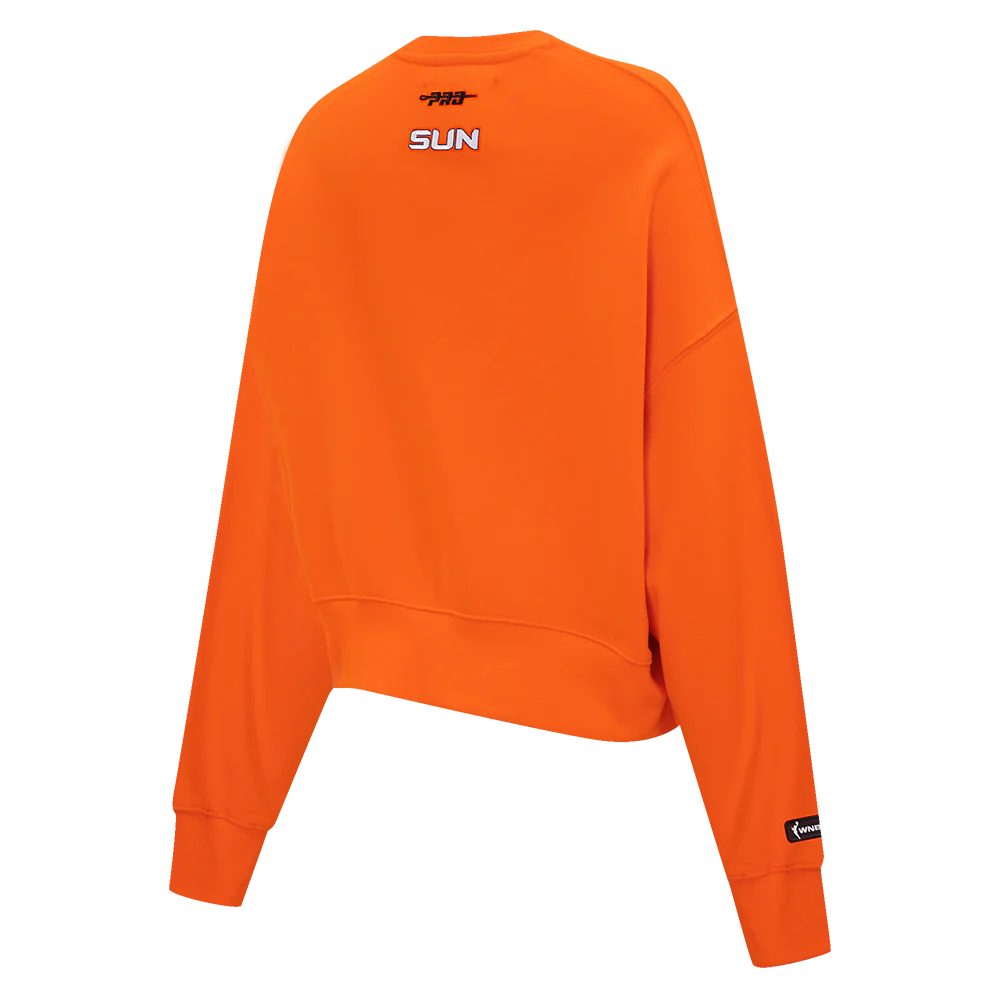 WNBA CONNECTICUT SUN CLASSIC ESSENTIALS WOMEN'S FLEECE CREWNECK (ORANGE) - Image 4