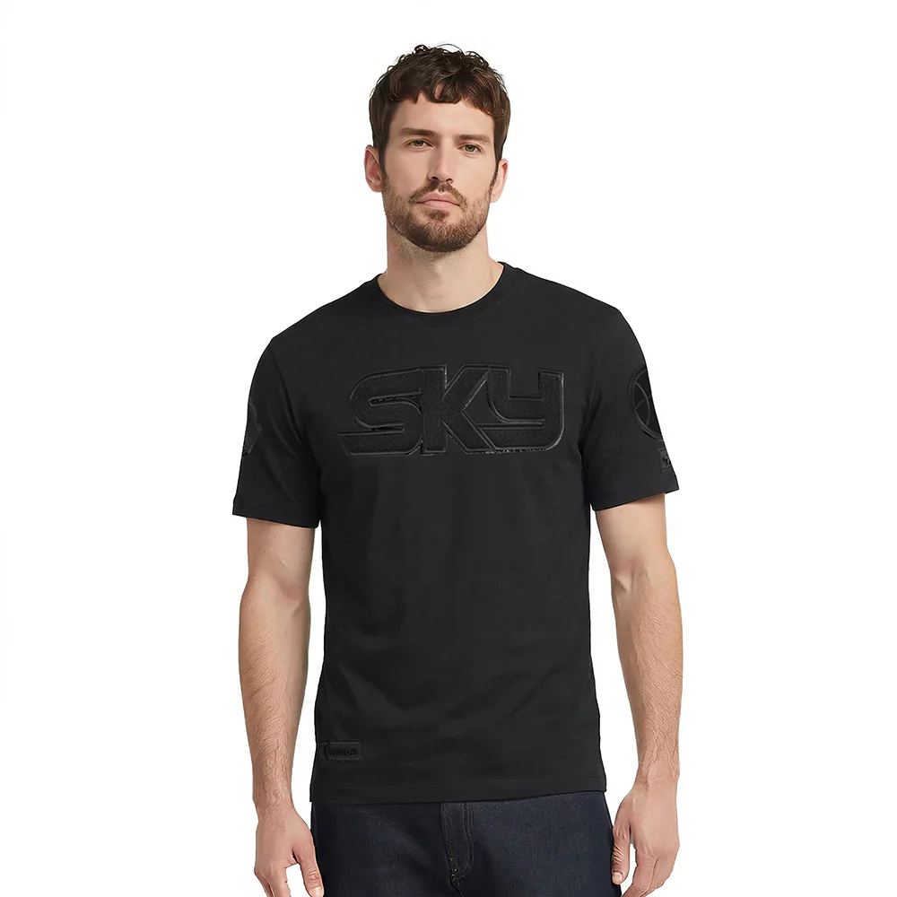 WNBA CHICAGO SKY MEN'S SINGLE JERSEY TEE (TRIPLE BLACK)
