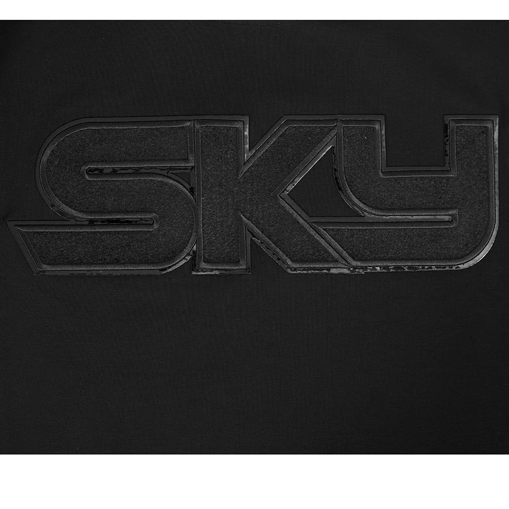 WNBA CHICAGO SKY MEN'S SINGLE JERSEY TEE (TRIPLE BLACK) - Image 8