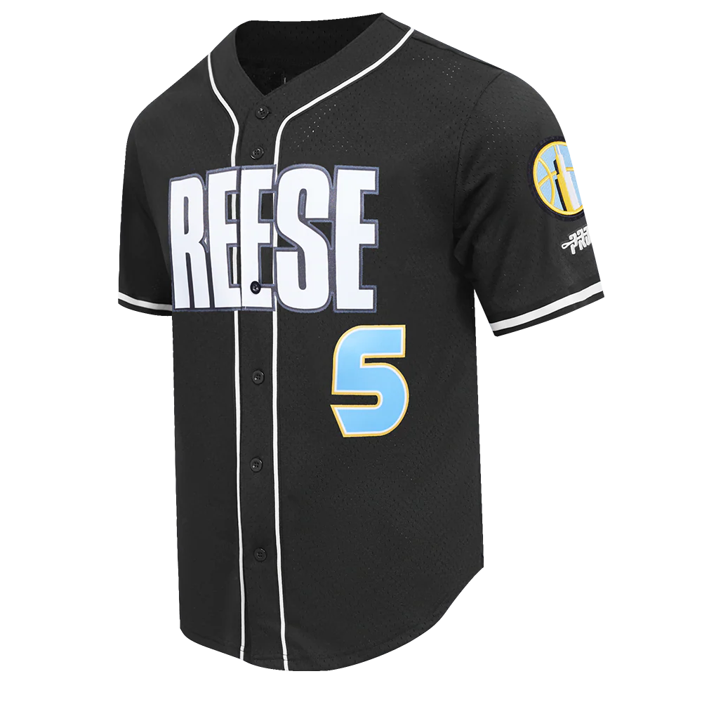 WNBA CHICAGO SKY ANGEL REESE #5 CLASSIC PLAYER NAME AND NUMBER MEN'S SINGLE JERSEY TEE (BLACK) - Image 4