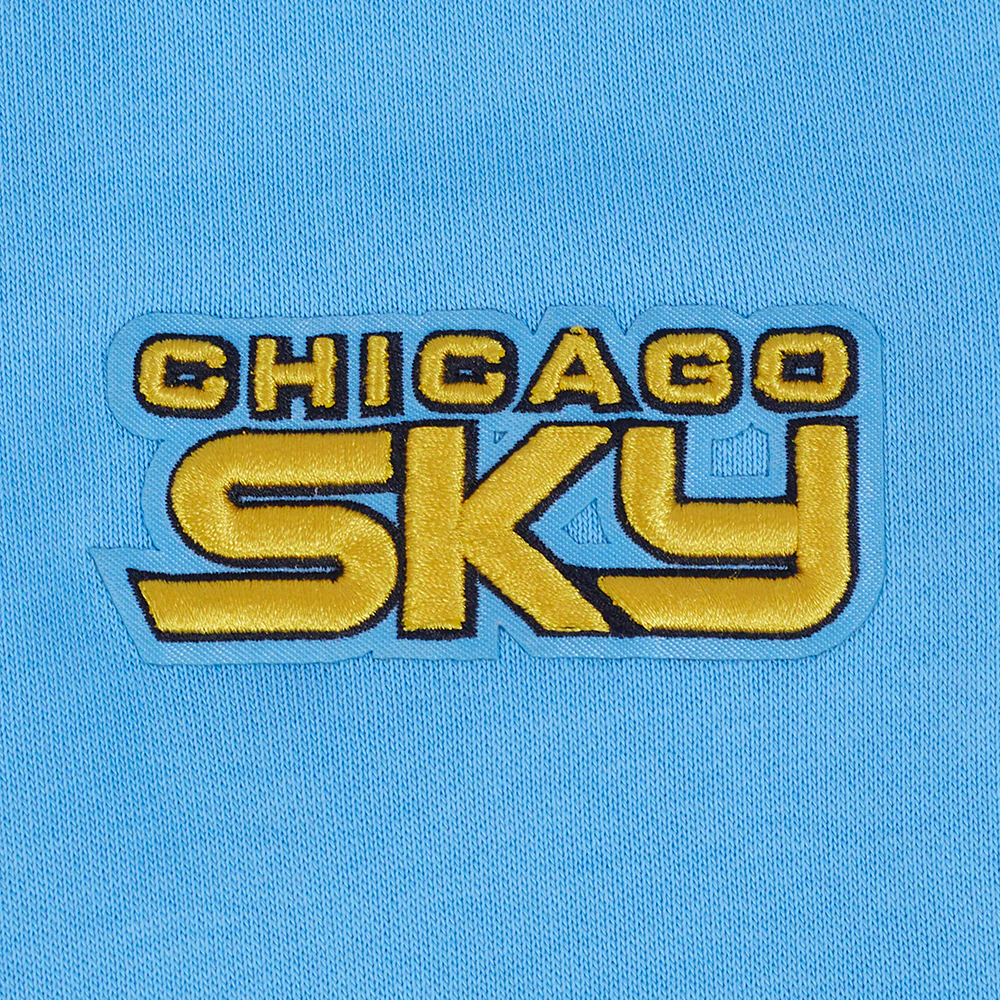 WNBA CHICAGO SKY CLASSIC CHENILLE MEN'S DOUBLE KNIT PULLOVER HOODIE (UNIVERSITY BLUE) - Image 10