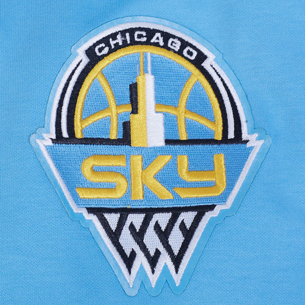 WNBA CHICAGO SKY CLASSIC CHENILLE MEN'S DOUBLE KNIT PULLOVER HOODIE (UNIVERSITY BLUE) - Image 11