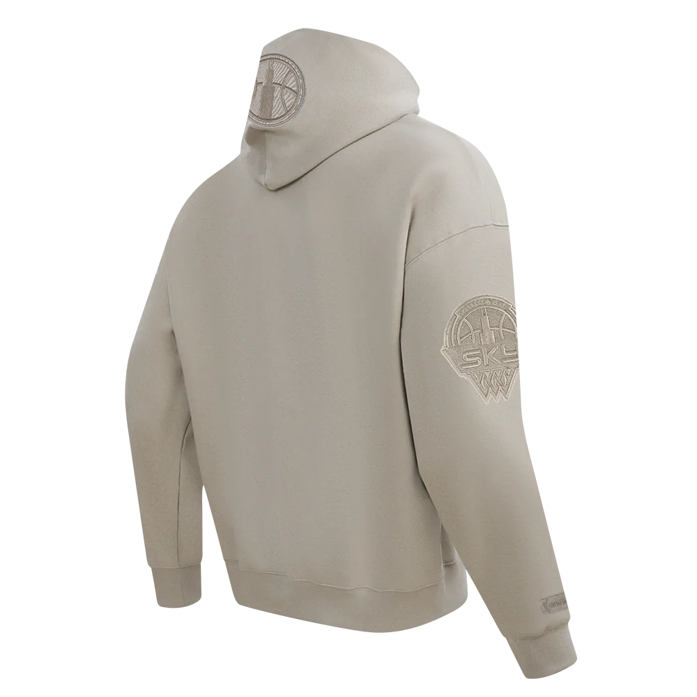 WNBA CHICAGO SKY NEUTRAL MEN'S DROP SHOULDER FLEECE PULLOVER HOODIE (TAUPE) - Image 6