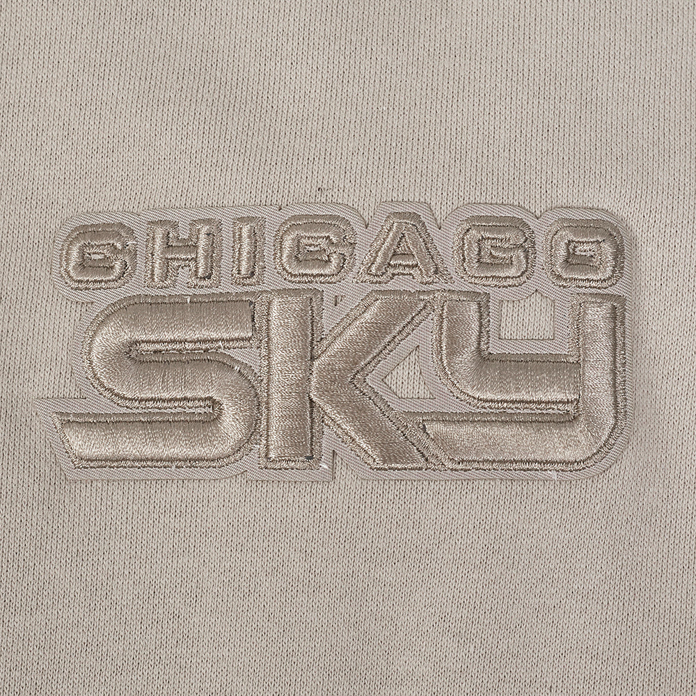 WNBA CHICAGO SKY NEUTRAL MEN'S DROP SHOULDER FLEECE PULLOVER HOODIE (TAUPE) - Image 7